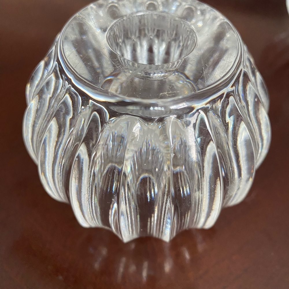Reversible , royal crystal candleholder.